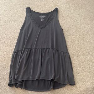 American Eagle Size S Sueded Soft & Sexy Grey Flared Tank!